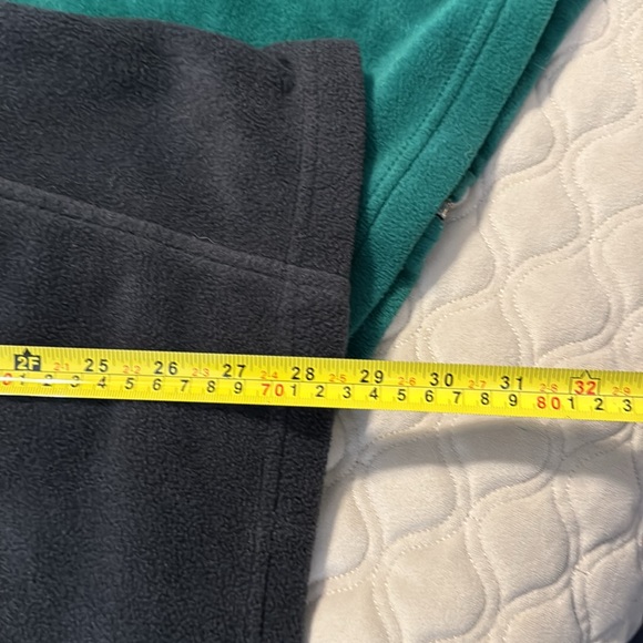 Columbia Fleece Vest Bundle Men's XXL Full Zip Charcoal Black & Green - Picture 4 of 4